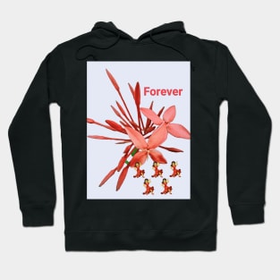 Red flowers and Dancers for Valentine Hoodie